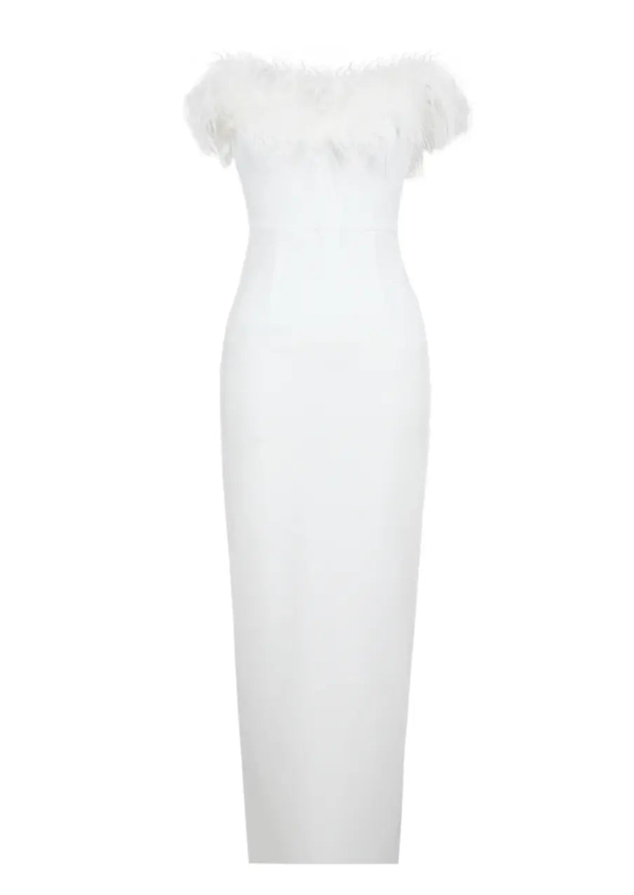 Claire | Robe Maxi de Mariée Blanche Tendance Élégante