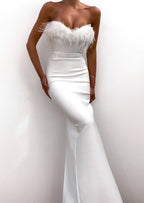 Claire | Robe Maxi de Mariée Blanche Tendance Élégante