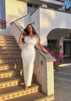 Claire | Robe Maxi de Mariée Blanche Tendance Élégante