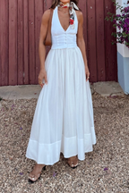 Amélie | Robe d'Été Blanche Élégante Tendance Élégant