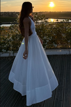 Amélie | Robe d'Été Blanche Élégante Tendance Élégant