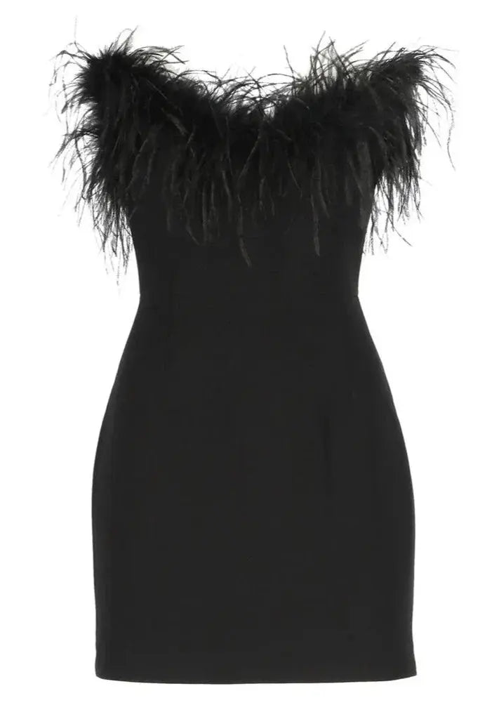 Emma | Robe Mini Élégante Noire Tendance Élégant