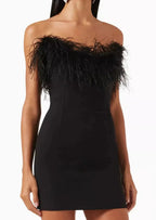 Emma | Robe Mini Élégante Noire Tendance Élégant