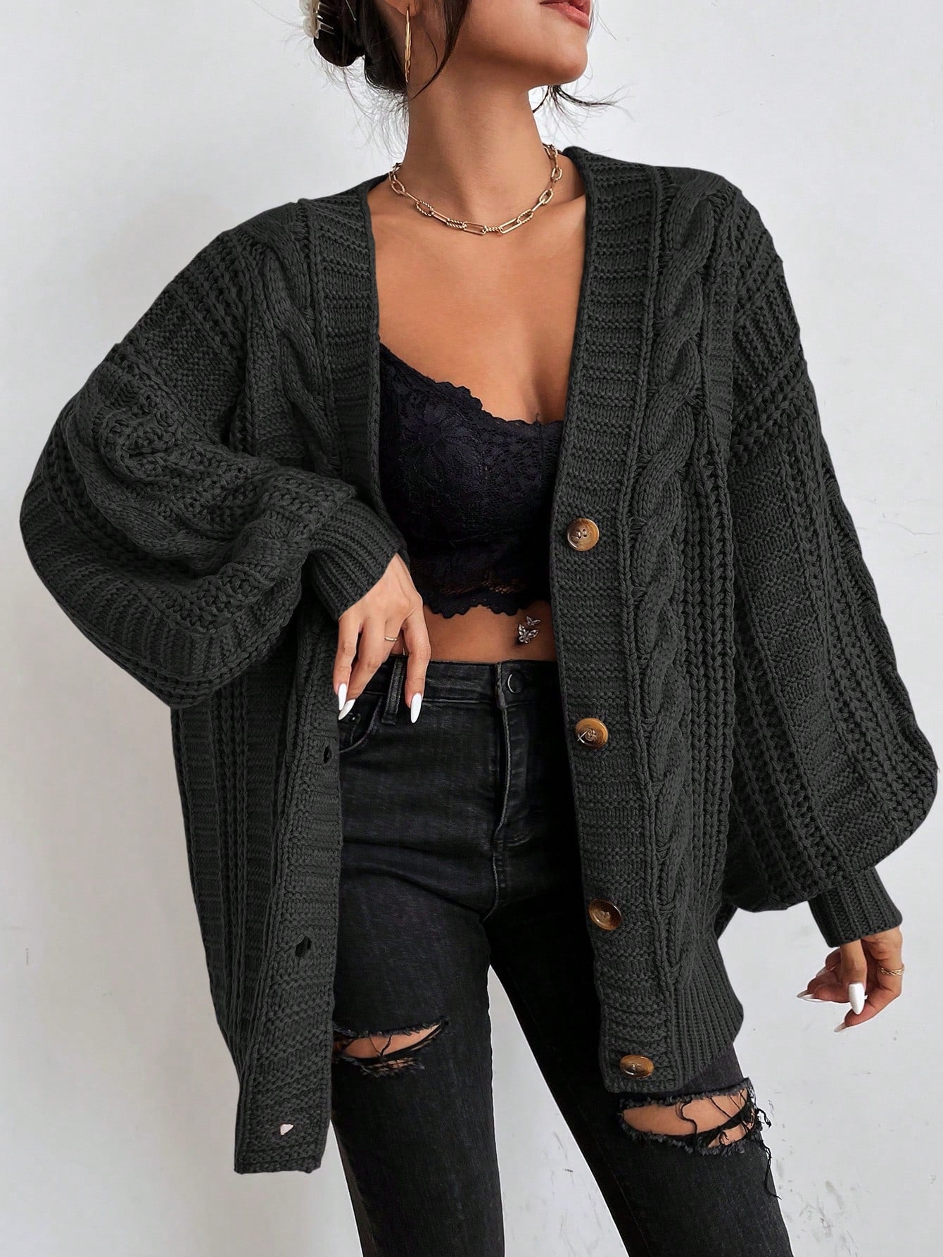 Camille | Cardigan en Maille Épais Tendance Effortless