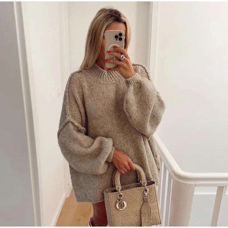 Emma | Pull Tricoté Oversize Fluffy Tendance Élégant