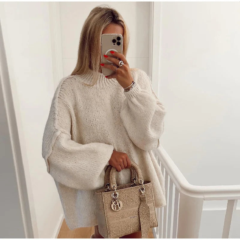 Emma | Pull Tricoté Oversize Fluffy Tendance Élégant