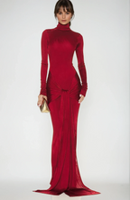 Camille | Robe Maxi de Soirée Rouge Tendance Élégant