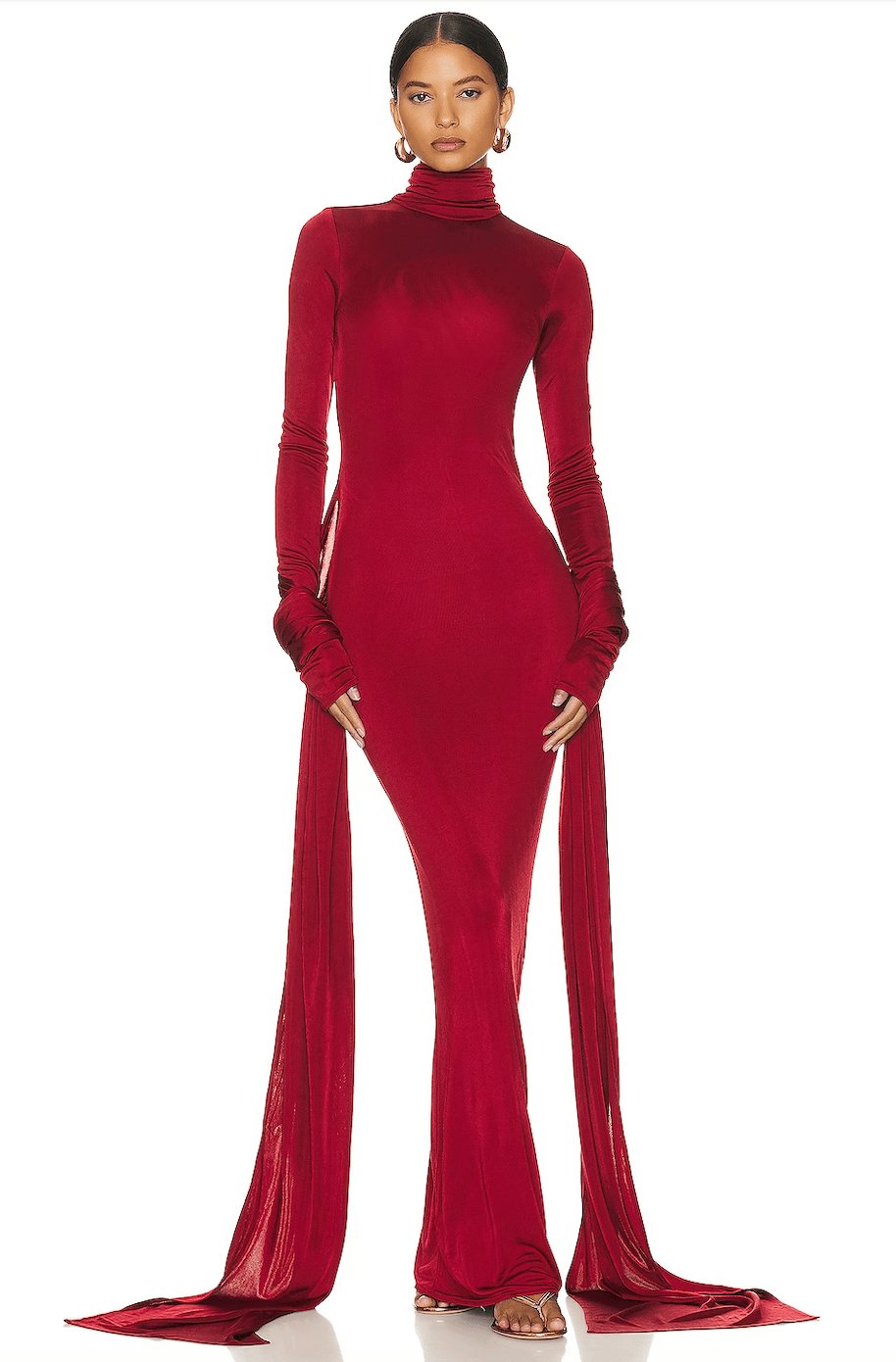 Camille | Robe Maxi de Soirée Rouge Tendance Élégant