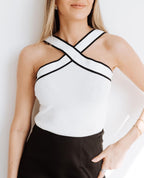 Claire | Débardeur Croisé Tendance Printanier Élégant