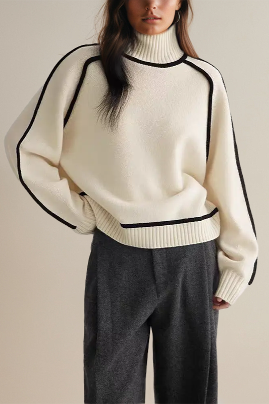 Camille | Pull Col Roulé Tricot Tendance Effortless