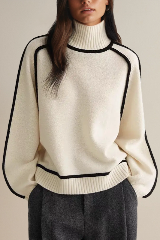 Camille | Pull Col Roulé Tricot Tendance Effortless