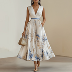 Clara | Robe de Cérémonie Florale Tendance Élégante