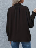 Emma | Blouse à Manches Longues Nœud Tendance Élégant