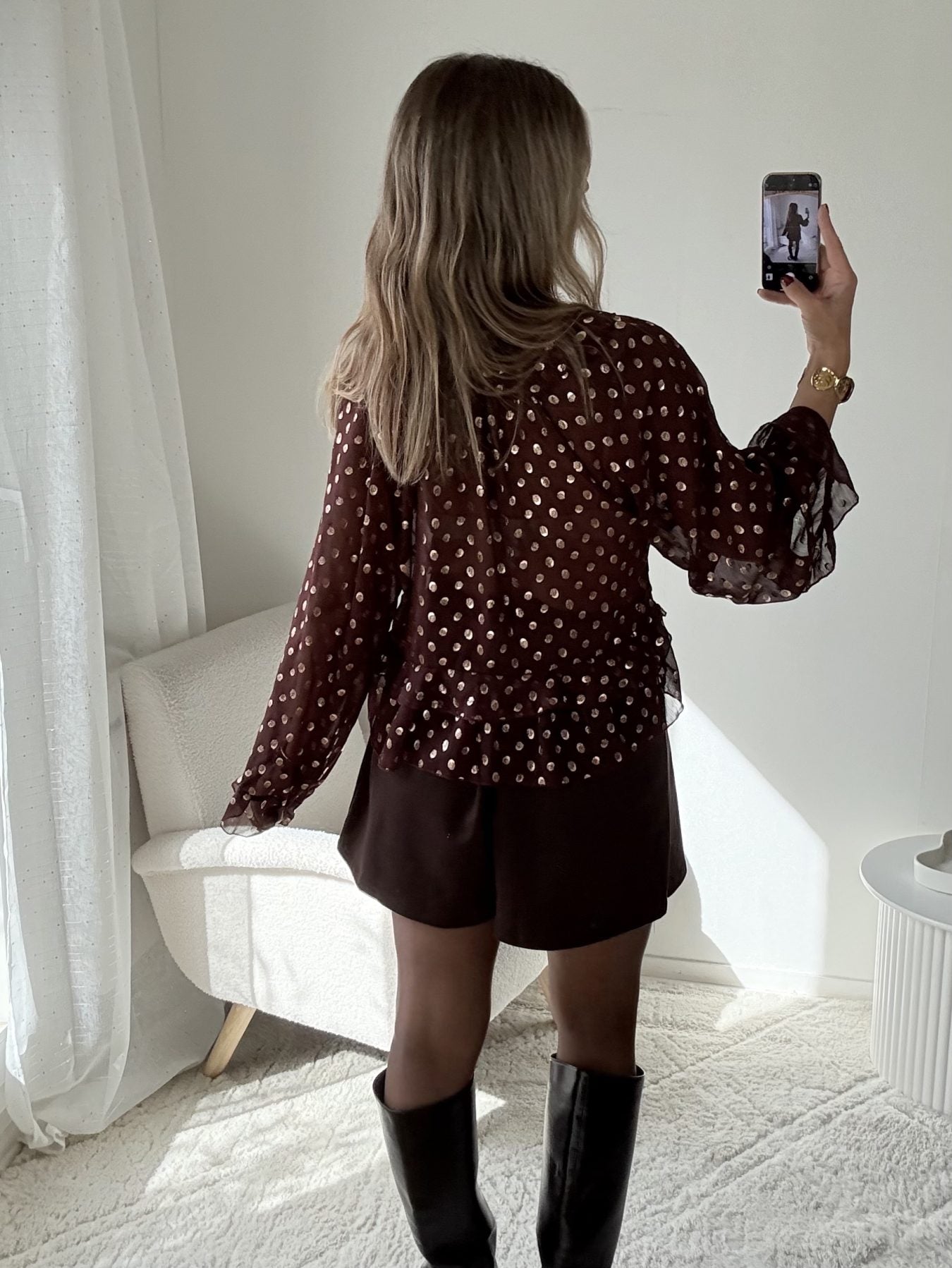 Jupe short marron - Lenny