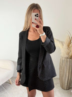 Jupe short noire à strass