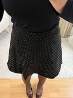 Jupe short noire à strass