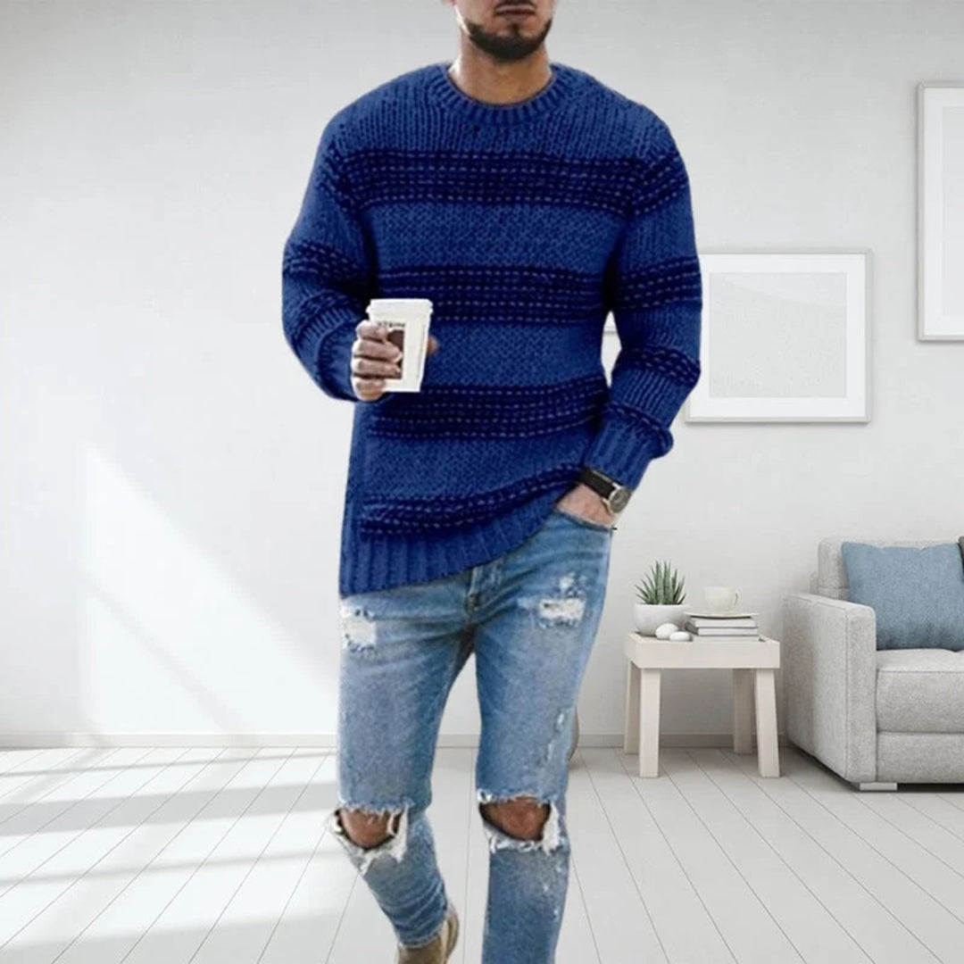 Georges - Pull en laine tricotée norvégienne homme