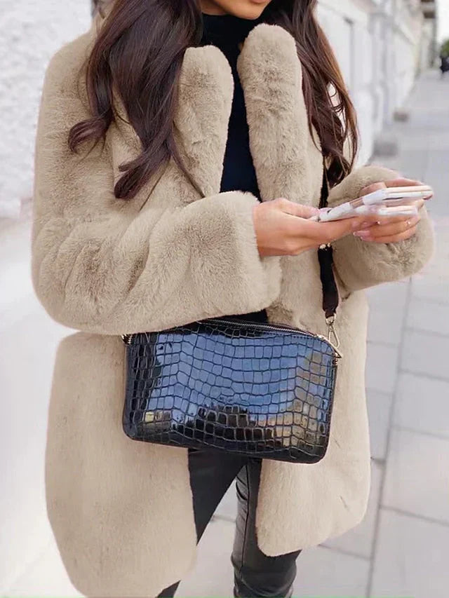 Elina - Manteau teddy femme