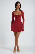 Claire | Robe Mini de Soirée à Lacets Tendance Élégant