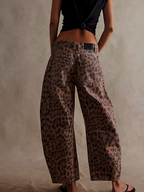 Jean Barrel Imprimé Léopard Tendance Printemps