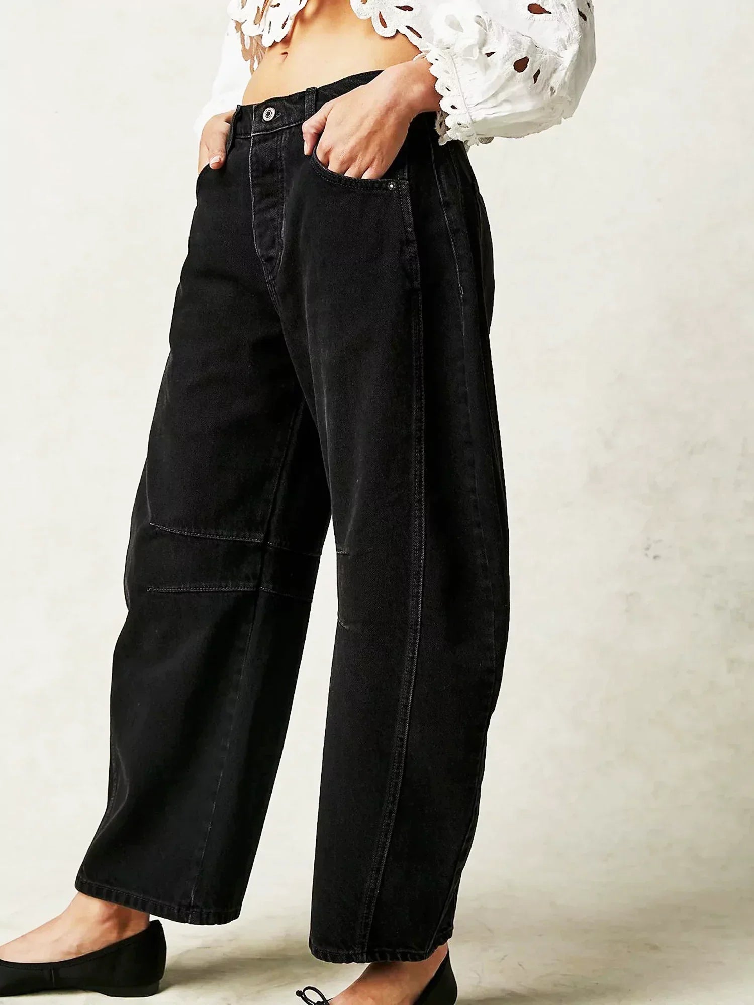 Jean Barrel Imprimé Léopard Tendance Printemps