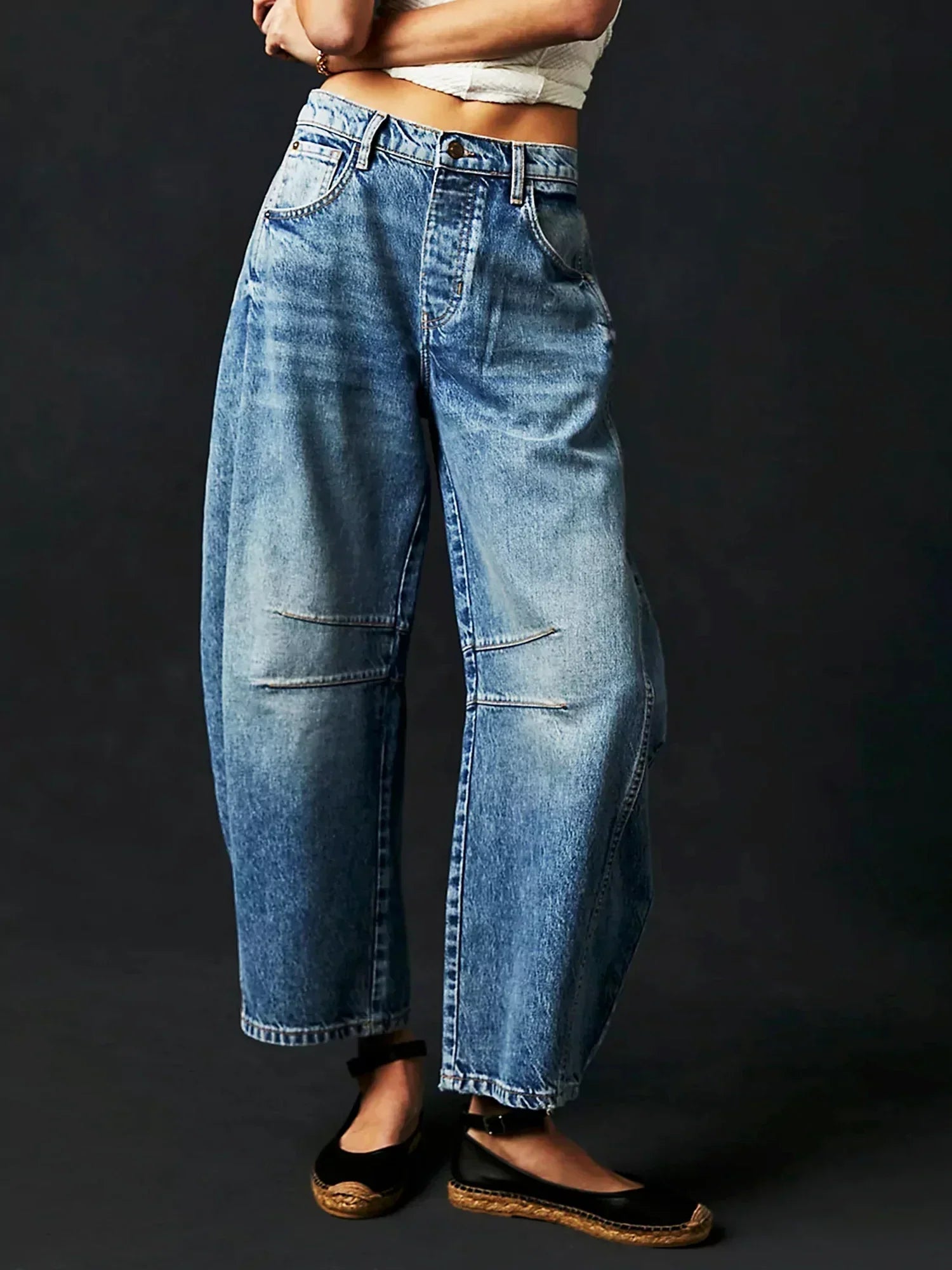Jean Barrel Imprimé Léopard Tendance Printemps