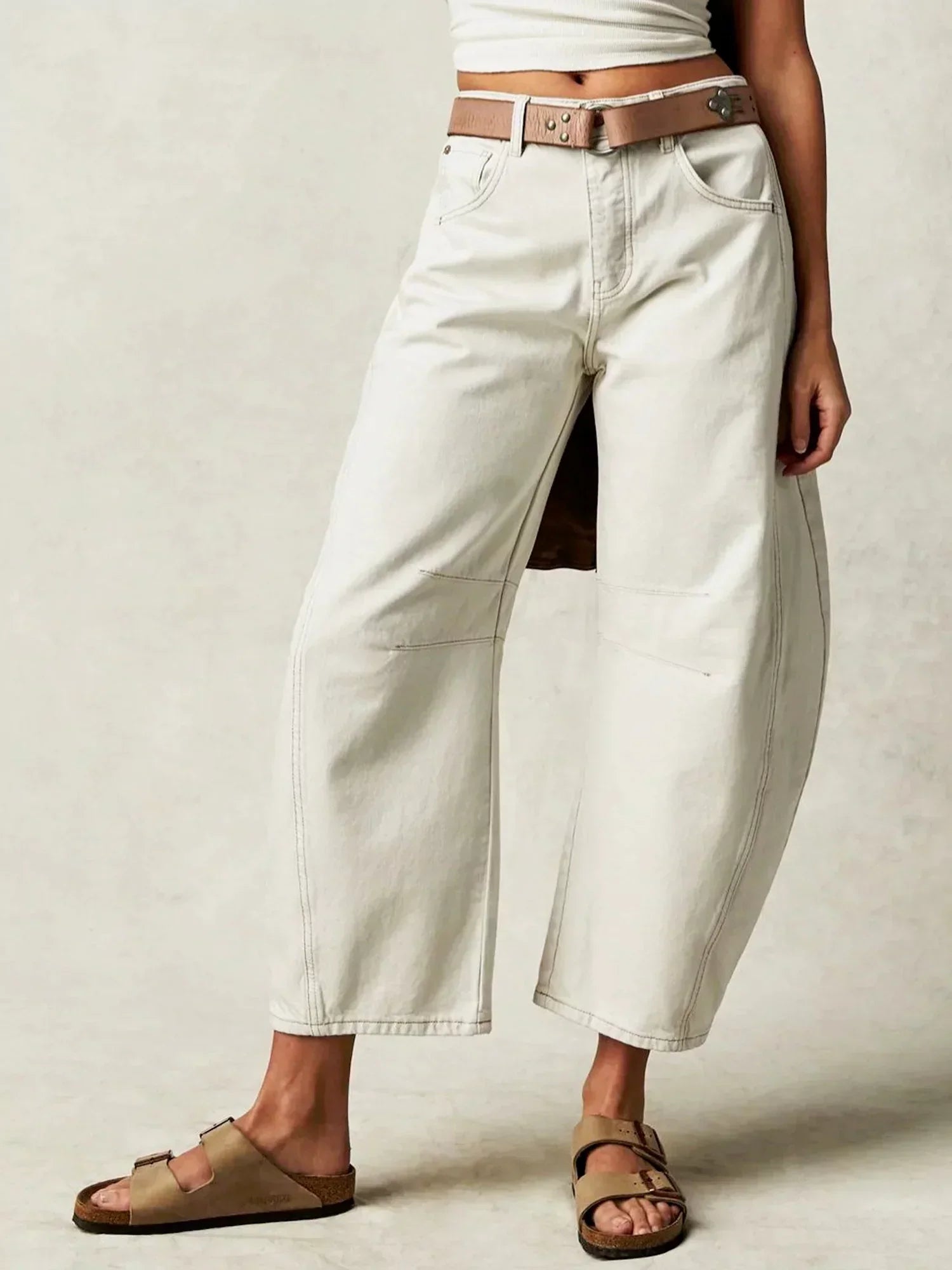 Jean Barrel Imprimé Léopard Tendance Printemps