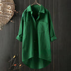 Isabelle - Chemise en Lin Longue Oversized Élégante Femme