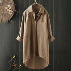 Isabelle - Chemise en Lin Longue Oversized Élégante Femme