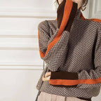Leni - Pull Roulé Chic En Chevrons