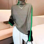 Leni - Pull Roulé Chic En Chevrons