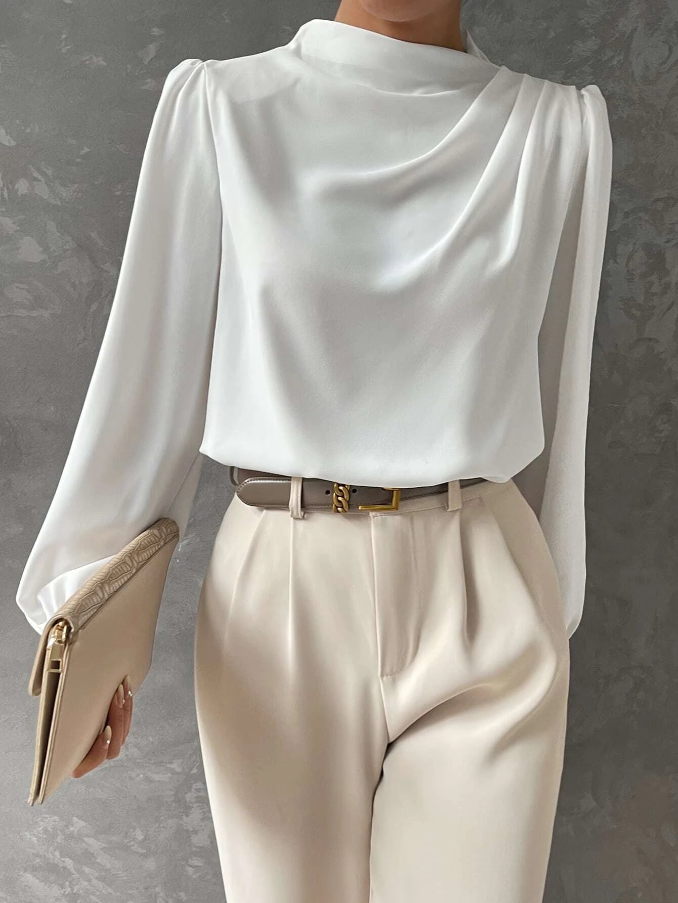Élodie | Blouse Élégante à Manches Évêque Tendance Chic