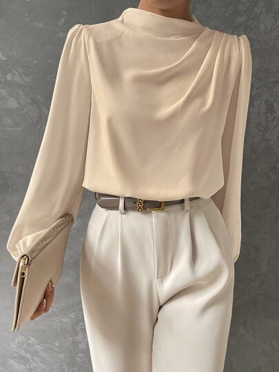 Élodie | Blouse Élégante à Manches Évêque Tendance Chic