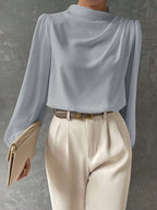 Élodie | Blouse Élégante à Manches Évêque Tendance Chic
