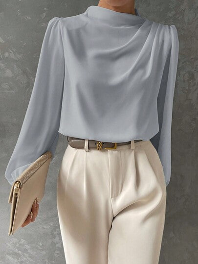 Élodie | Blouse Élégante à Manches Évêque Tendance Chic