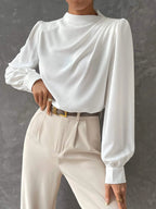 Élodie | Blouse Élégante à Manches Évêque Tendance Chic