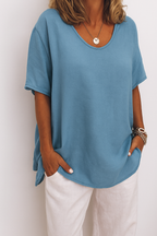 Blouse Femme Oversize Manches Courtes - Coline