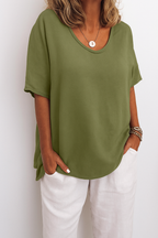 Blouse Femme Oversize Manches Courtes - Coline