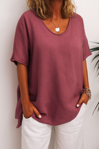 Blouse Femme Oversize Manches Courtes - Coline