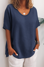 Blouse Femme Oversize Manches Courtes - Coline