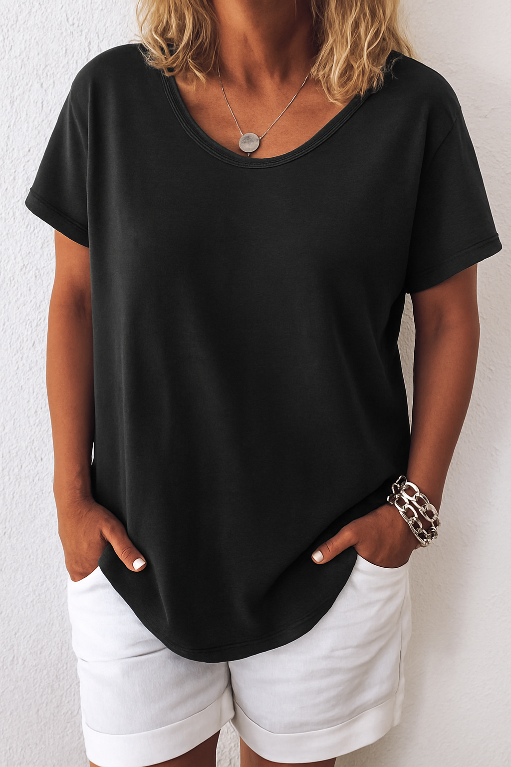 Blouse Femme Oversize Manches Courtes - Coline