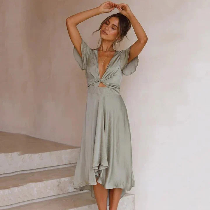 Luna | Robe de Cocktail Vintage Fluide Élégant