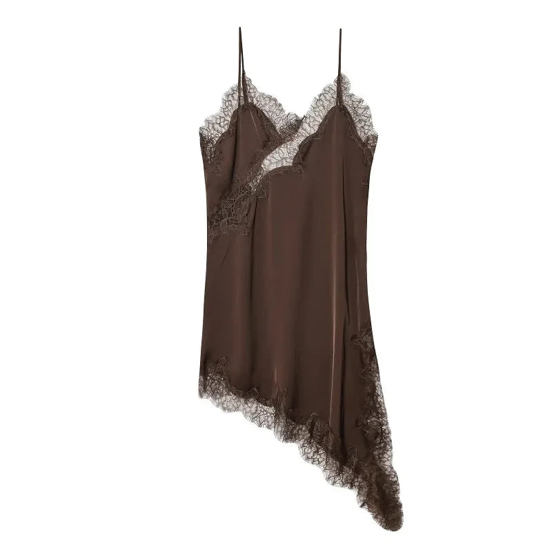 Élodie | Robe Mini Dos Nu Satin Tendance Élégant