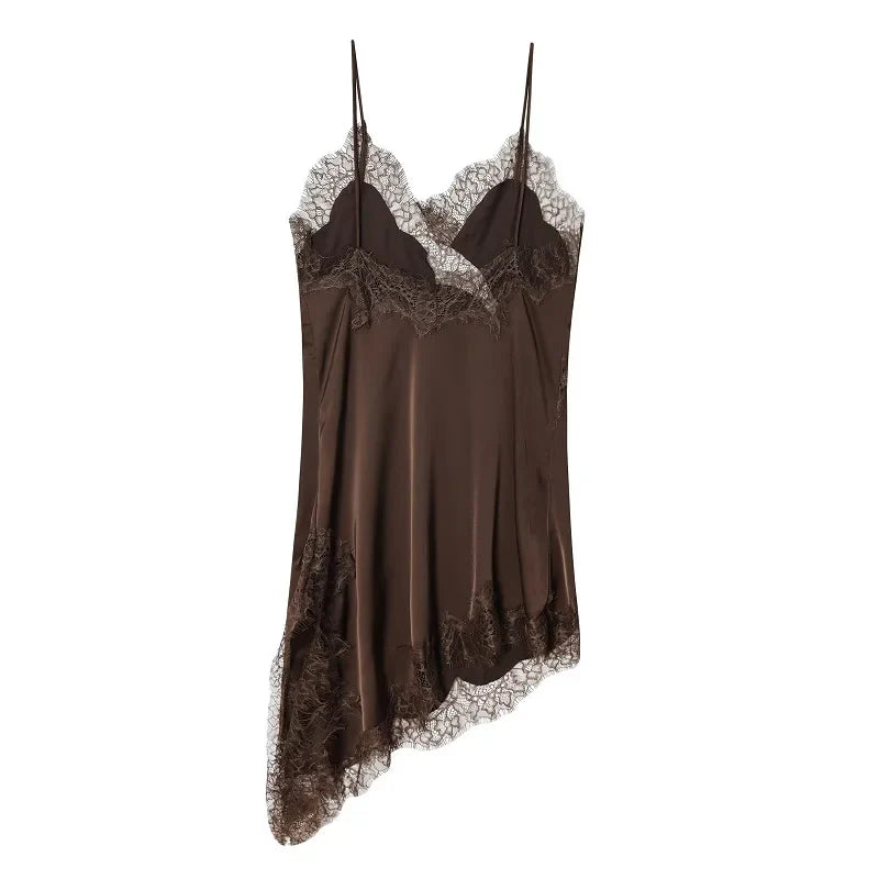 Élodie | Robe Mini Dos Nu Satin Tendance Élégant