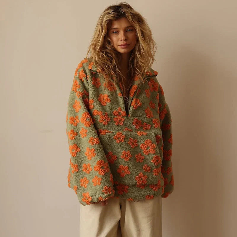 SWEET SUANA™ – Pull Oversize à Motifs Fleuris
