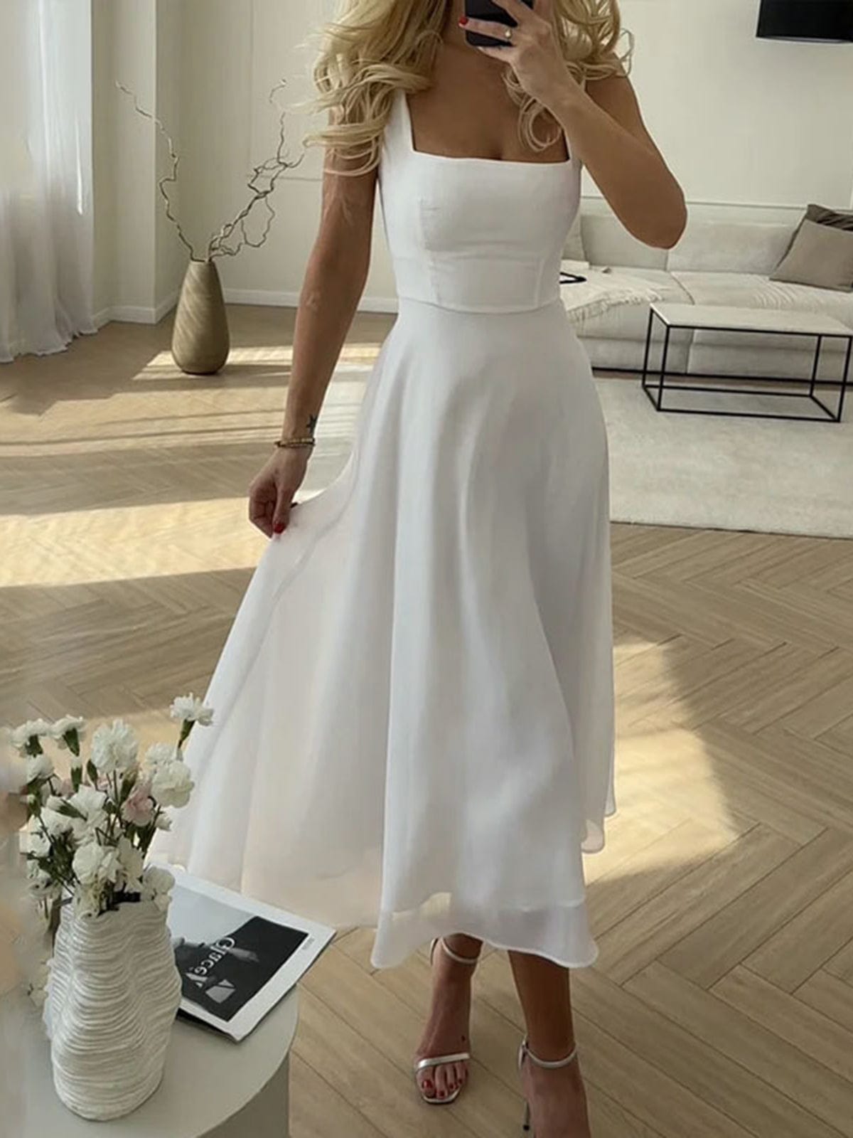Marie | Robe Midi A-line Été Tendance Élégante