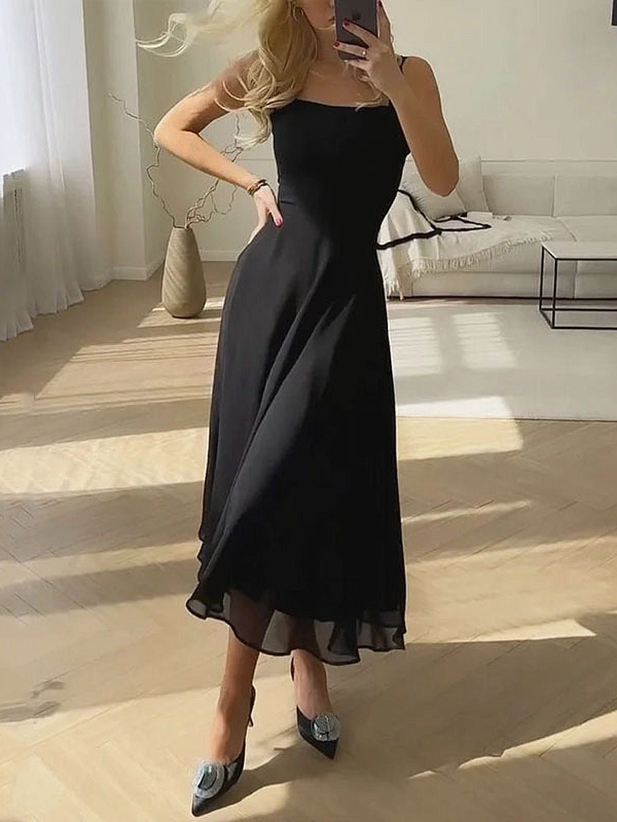 Marie | Robe Midi A-line Été Tendance Élégante