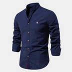 Chemise Homme En Lin Col Mao Élégante - Vito