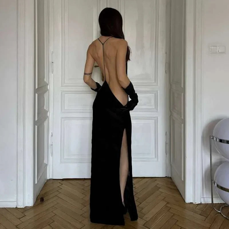Claire | Robe Maxi Dos Ouvert Tendance Éblouissante