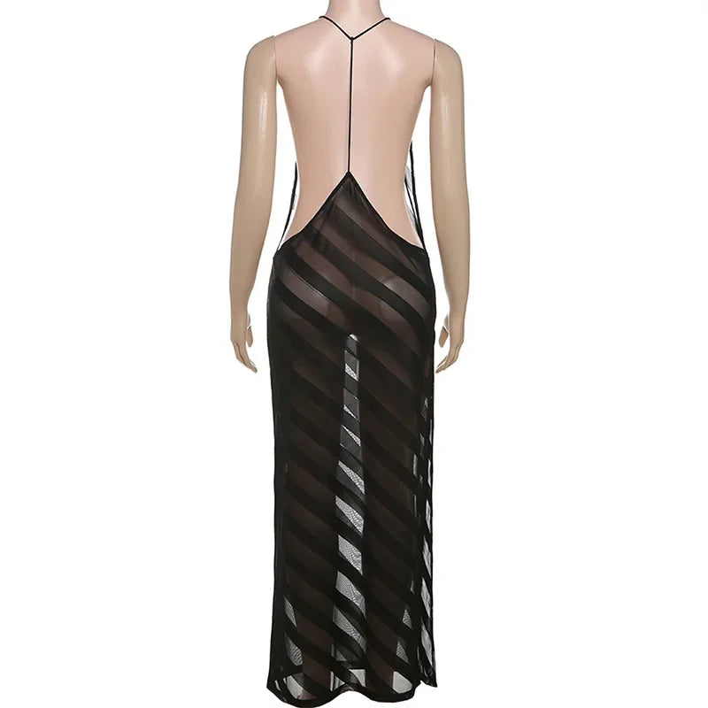 Claire | Robe Maxi Dos Ouvert Tendance Éblouissante